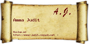 Amma Judit névjegykártya